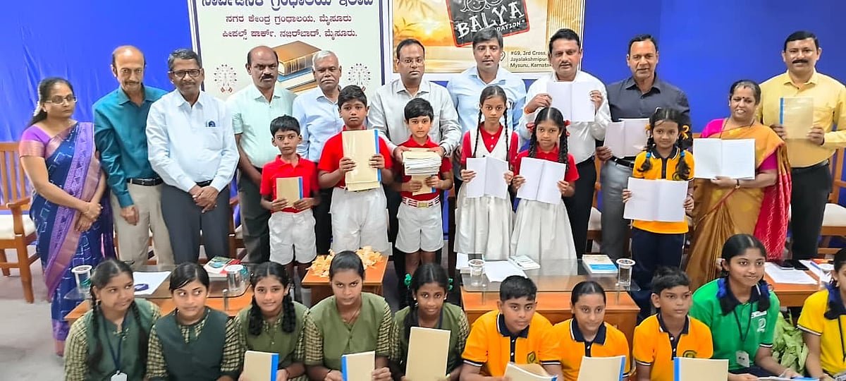 Mysuru Notebook Distribution: Notebooks Made from Unused Sheets Distributed