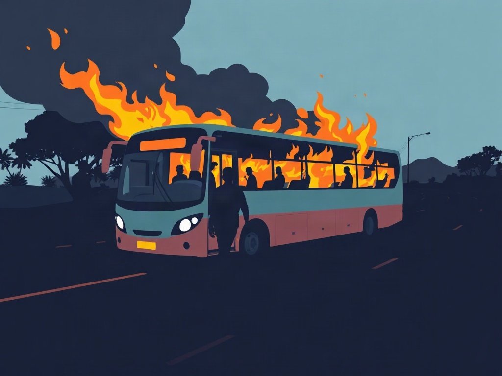 Electric Bus Ignites Near Hunsur, All 16 Passengers Safely Evacuated